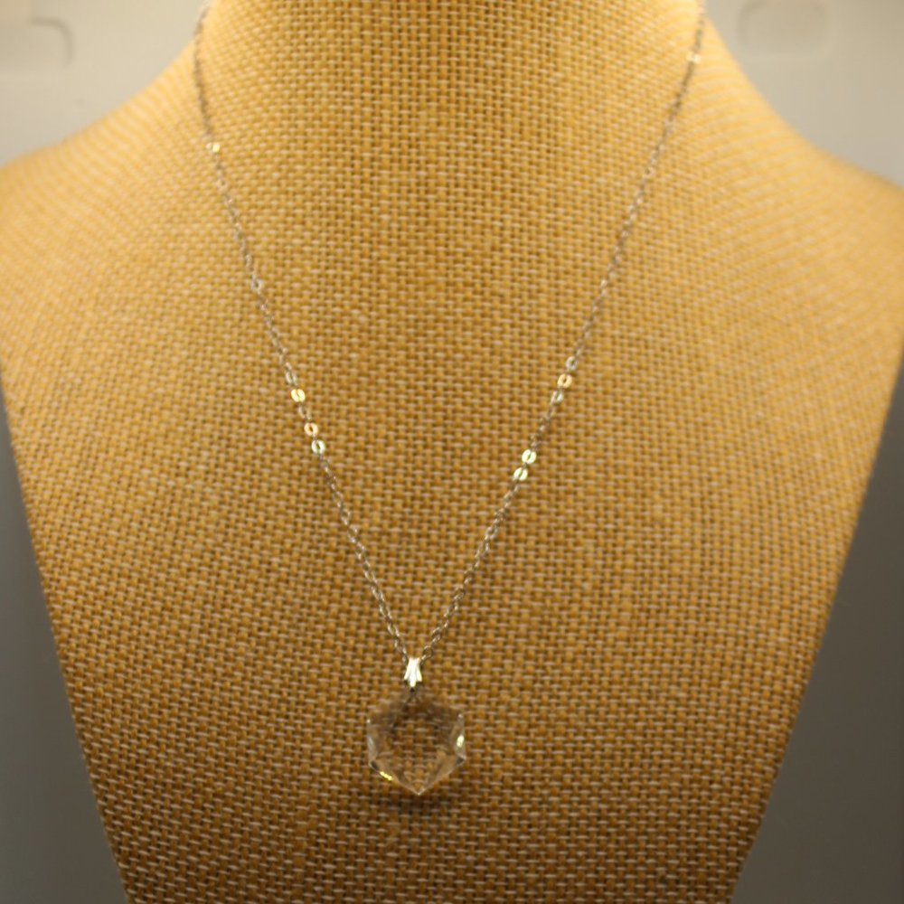 Gorham Crystal Star of David Sterling Necklace Vintage